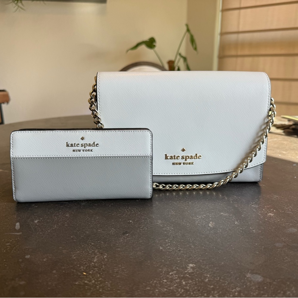 Kate Spade White Bag and Wallet Duo